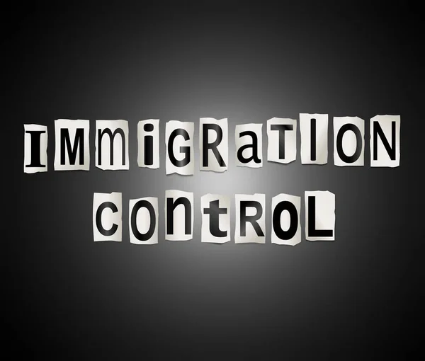 Concept Contrôle Immigration Image Colorée — Photo
