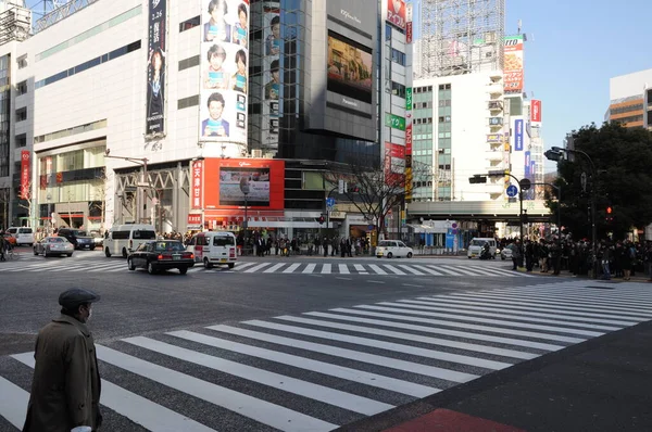Attraversamento Shibuya Tokyo Giappone — Foto Stock