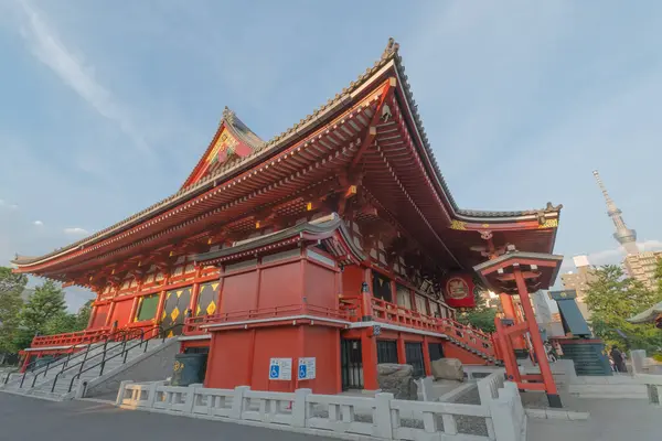 Slavný Chrám Sensoji Japonská Architektura — Stock fotografie