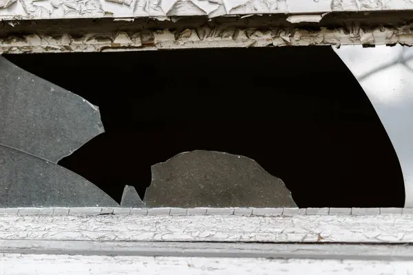 Broken Glass Wall Hole Wall — Stock Photo, Image