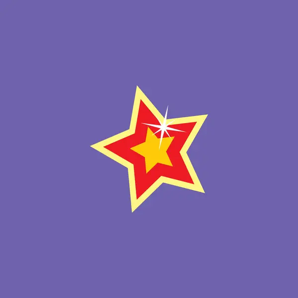 Cartoon Star Icon Button — Stock Fotó