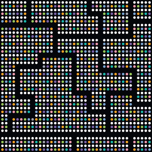 colorful dot theme art maze