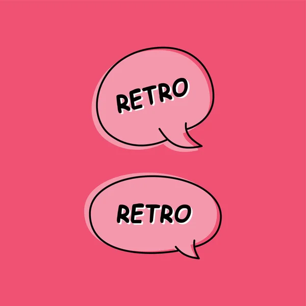 Retro Theme Bubble Speech — Stock Fotó