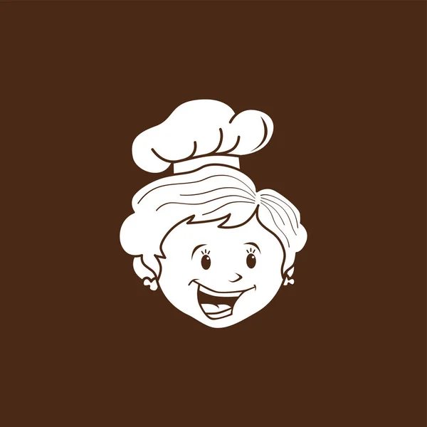 Illustration Grandma Chef Cartoon — Stock Photo, Image