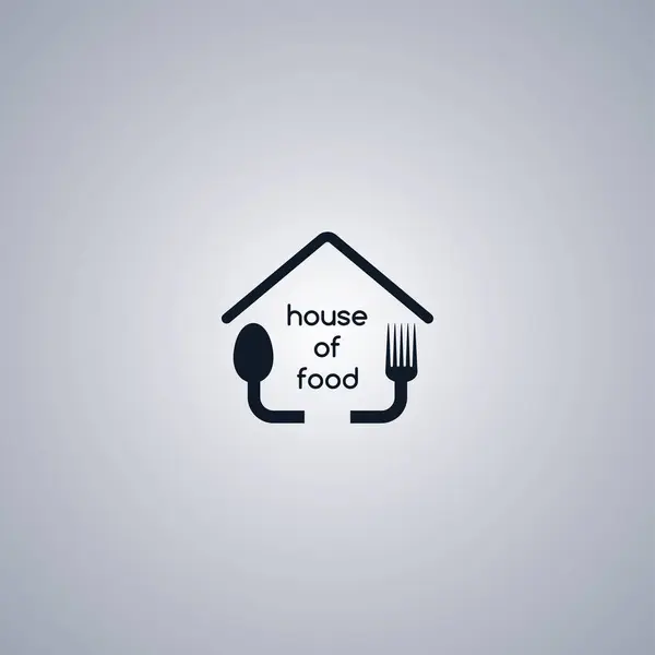 Zelfgemaakte Huis Voedsel Logo Template — Stockfoto