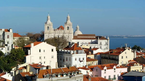 Вид Район Альфама Лисбон Португалия — стоковое фото