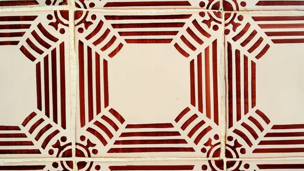 Detail Some Black White Azulejos Portuguese Tiles — Stock Photo, Image