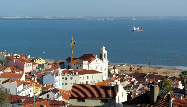 Вид Район Альфама Лисбон Португалия — стоковое фото