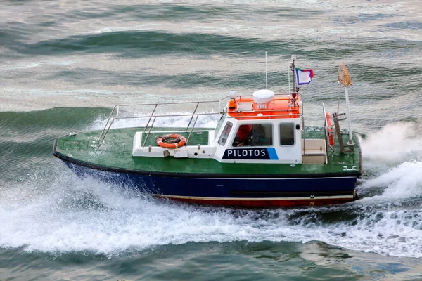 Barco Velocidad Flotando Mar — Foto de Stock