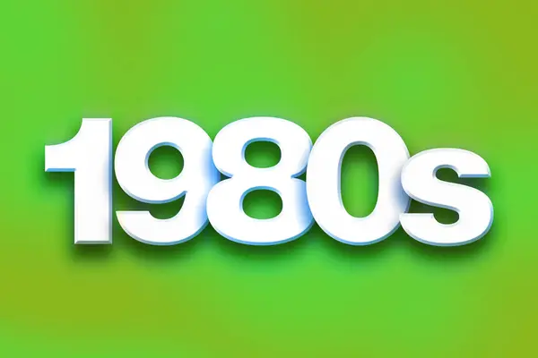 1980 Roku Koncepcyjny Kolorowe Słowa — Zdjęcie stockowe