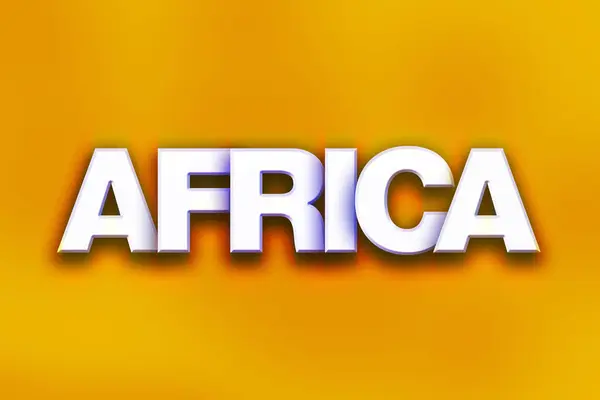 Afrika Kavramı Renkli Word Art — Stok fotoğraf
