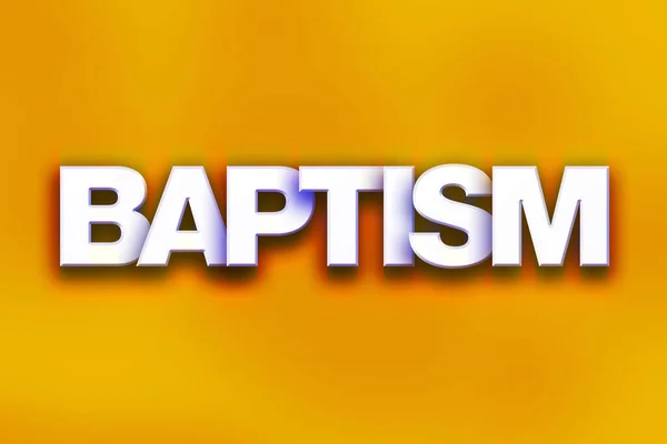 Концепція Хрещення Барвисте Мистецтво Слова — стокове фото