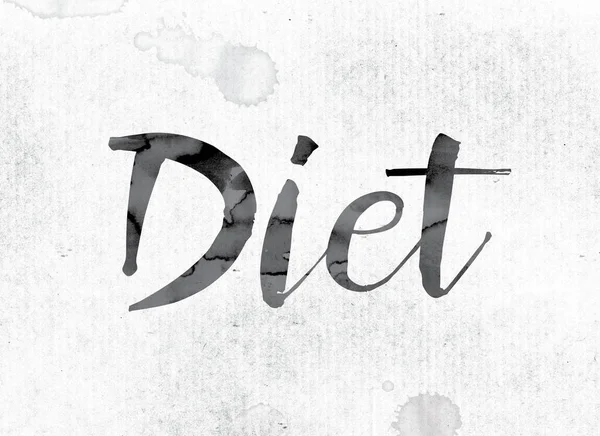 Hand Letterlijke Tekst Dieet Concept Geschilderd Inkt — Stockfoto