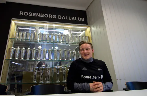 Entrevista Com Jonas Svensson Rosenborg Foi Nomeado Jogador Ano Recebeu — Fotografia de Stock