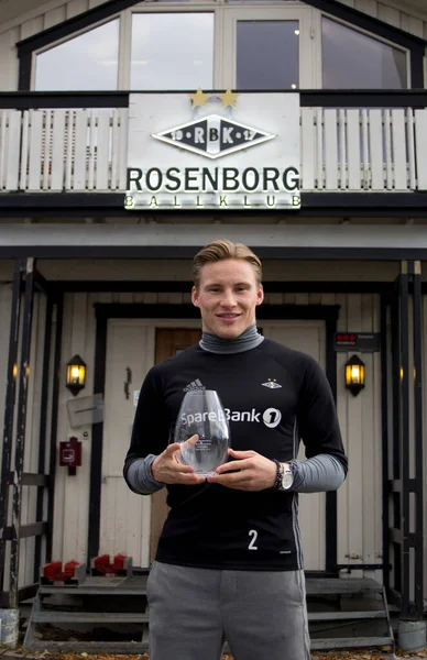 Intervista Jonas Svensson Rosenborg Stato Nominato Giocatore Dell Anno Ricevuto — Foto Stock