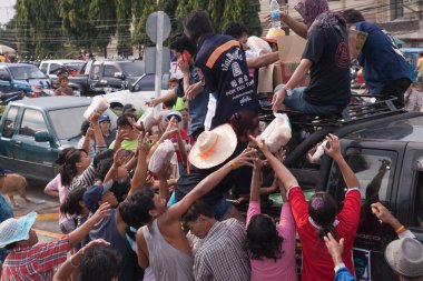 AYUTTHAYA, THAILAND - 9 OT: Ayutthaya ilinden sahneler 