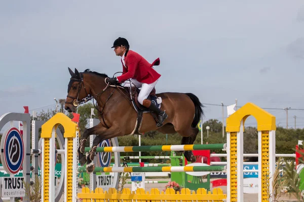 Vilamoura Portugal Abril 2016 Competição Salto Obstáculos Cavalo — Fotografia de Stock