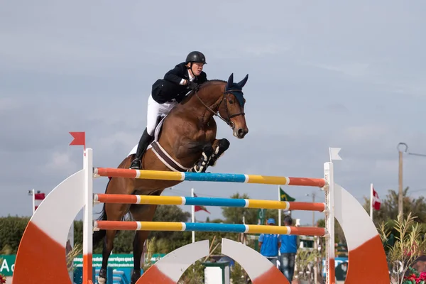 Vilamoura Portugal April 2016 Horse Obstacle Jumping Competition — Stockfoto