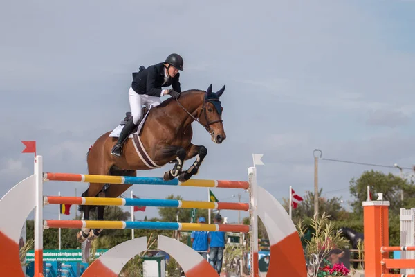 Vilamoura Portugal April 2016 Horse Obstacle Jumping Competition — Stock Fotó