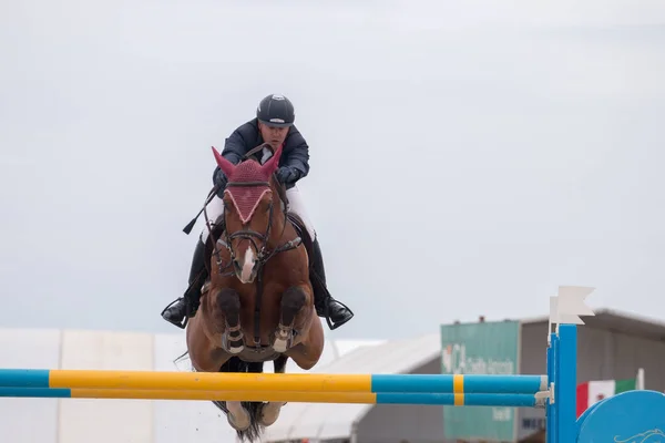 Vilamoura Portugal April 2016 Horse Obstacle Jumping Competition — стоковое фото