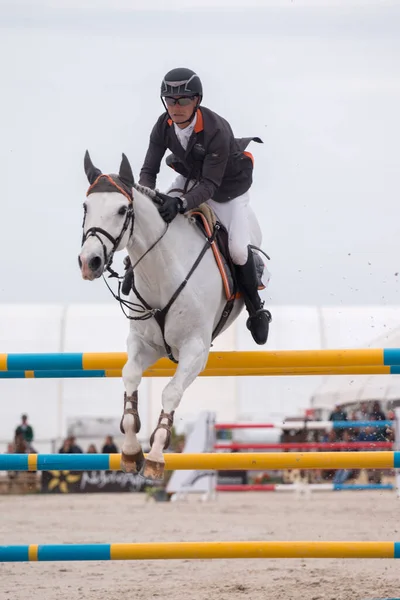 Vilamoura Portugal April 2016 Horse Obstacle Jumping Competition — Zdjęcie stockowe