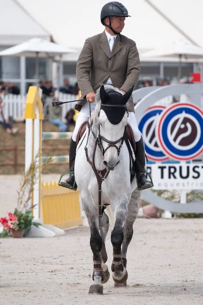 Vilamoura Portugal April 2016 Horse Obstacle Jumping Competition — Zdjęcie stockowe