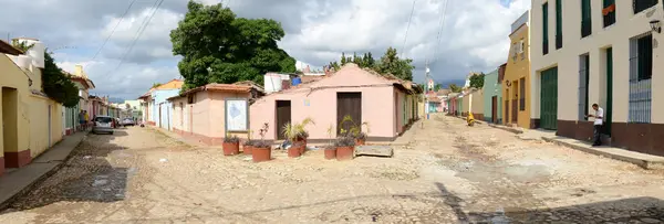 Maisons Traditionnelles Colorées Dans Ville Coloniale Trinidad — Photo
