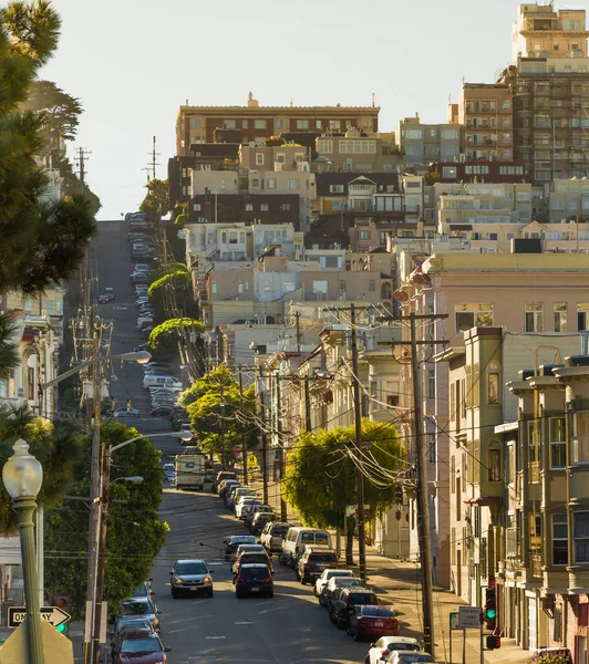 Uphill Street San Francisco — Foto Stock