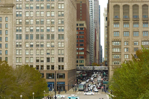 Straat Van Chicago Stad Reizen — Stockfoto