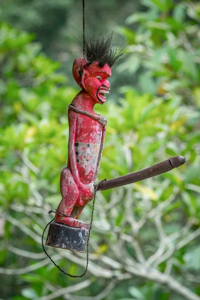 Bali Old Wooden Figure Big Penis — Foto de Stock