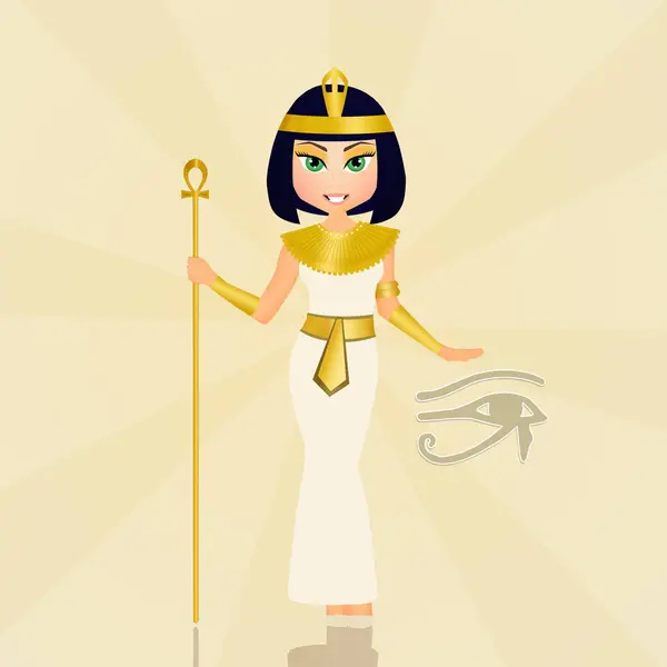 Kleopatra Ägyptische Königin Auf Dem Hintergrund — Stockfoto
