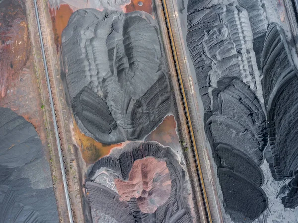 Горнодобывающий Экскаватор Дне Шахты Бурый Уголь — стоковое фото