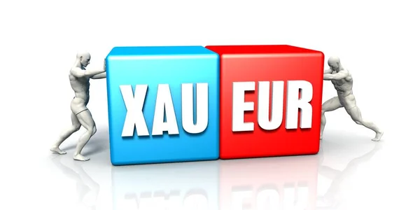 Xau Eur Coppia Valute — Foto Stock