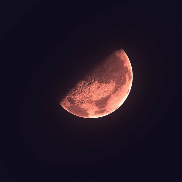Red Moon Rising Sky — Stock Photo, Image