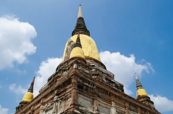 Wat Yai Chai Mongkol Obviamente Uno Los Principales Templos Área — Foto de Stock