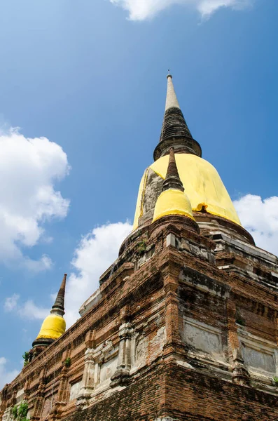 Wat Yai Chai Mongkol Zřejmě Jedním Největších Chrámů Oblasti Ayutthaya — Stock fotografie