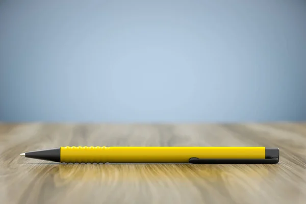 Желтая Ручка Много Места Вашего Контента — стоковое фото