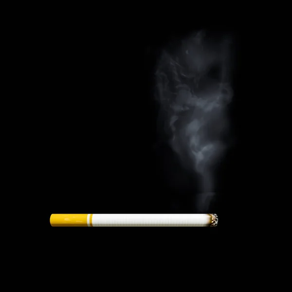 Fumare Sigaretta Vista Laterale — Foto Stock