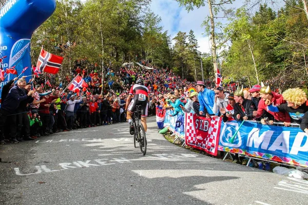 Atmosfär Vid Road World Championship Sykkel 2017 Bergen Norge Den — Stockfoto