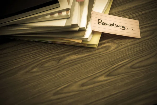Pending Pile Business Documents Desk — Stock Photo, Image