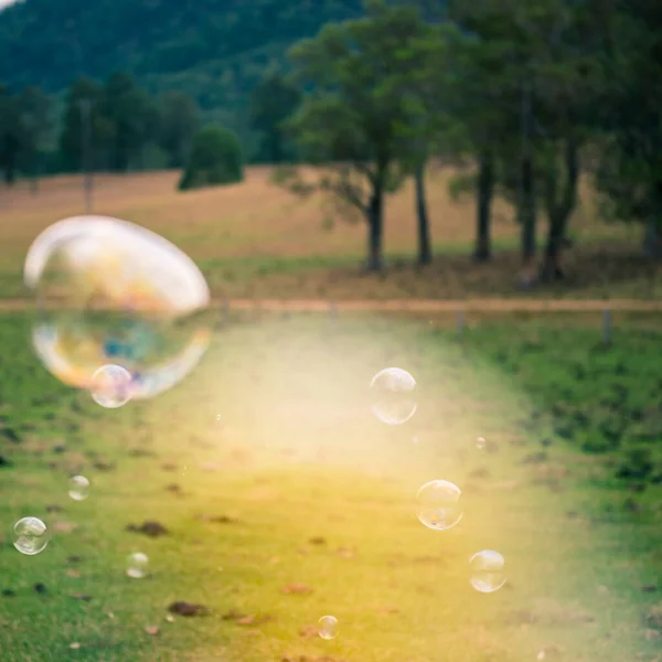 Bubblor Luften Utanför — Stockfoto