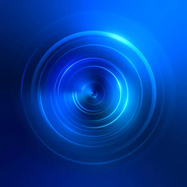 Fundal Cercuri Luminoase Albastre — Fotografie, imagine de stoc