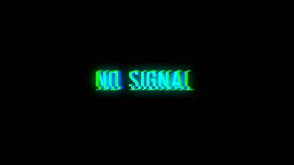 Geen Signaal Tekst Glitch Vanwege Slecht Signaal — Stockfoto