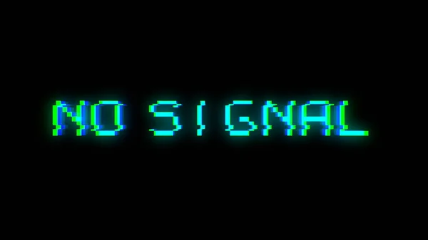 Geen Signaal Tekst Glitch Vanwege Slecht Signaal — Stockfoto