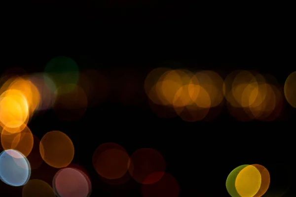 Luzes Amarelas Fundo Preto Abstração — Fotografia de Stock