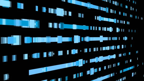 Technologische Achtergrond Met Snelle Beweging Van Rechthoeken Abstracte Blauwe Achtergrond — Stockfoto