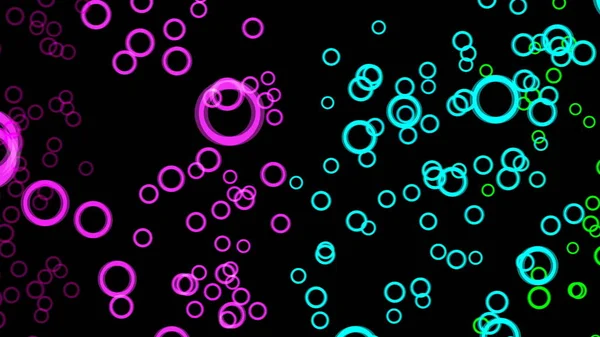 Moderne Stroke Circles Animation Bunte Digitale Illustration — Stockfoto
