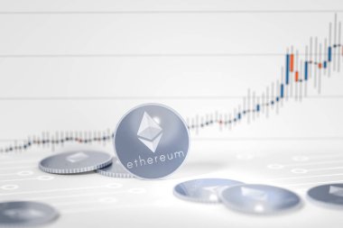 ethereum sikkeleri iş şeması arka planı