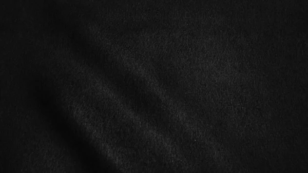带柔波的黑色布背景抽象 — 图库照片