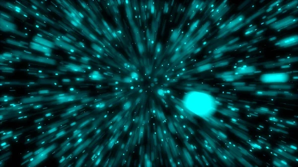 粒子または宇宙旅行します 粒子ズーム背景 — ストック写真